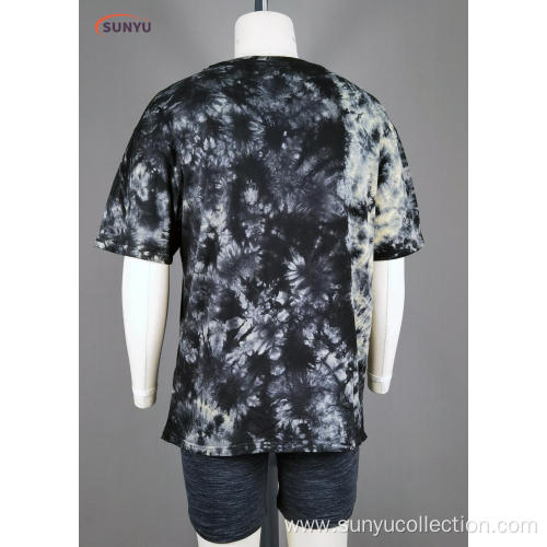 Men's jersey short sleeve t-shirt with tied dyed